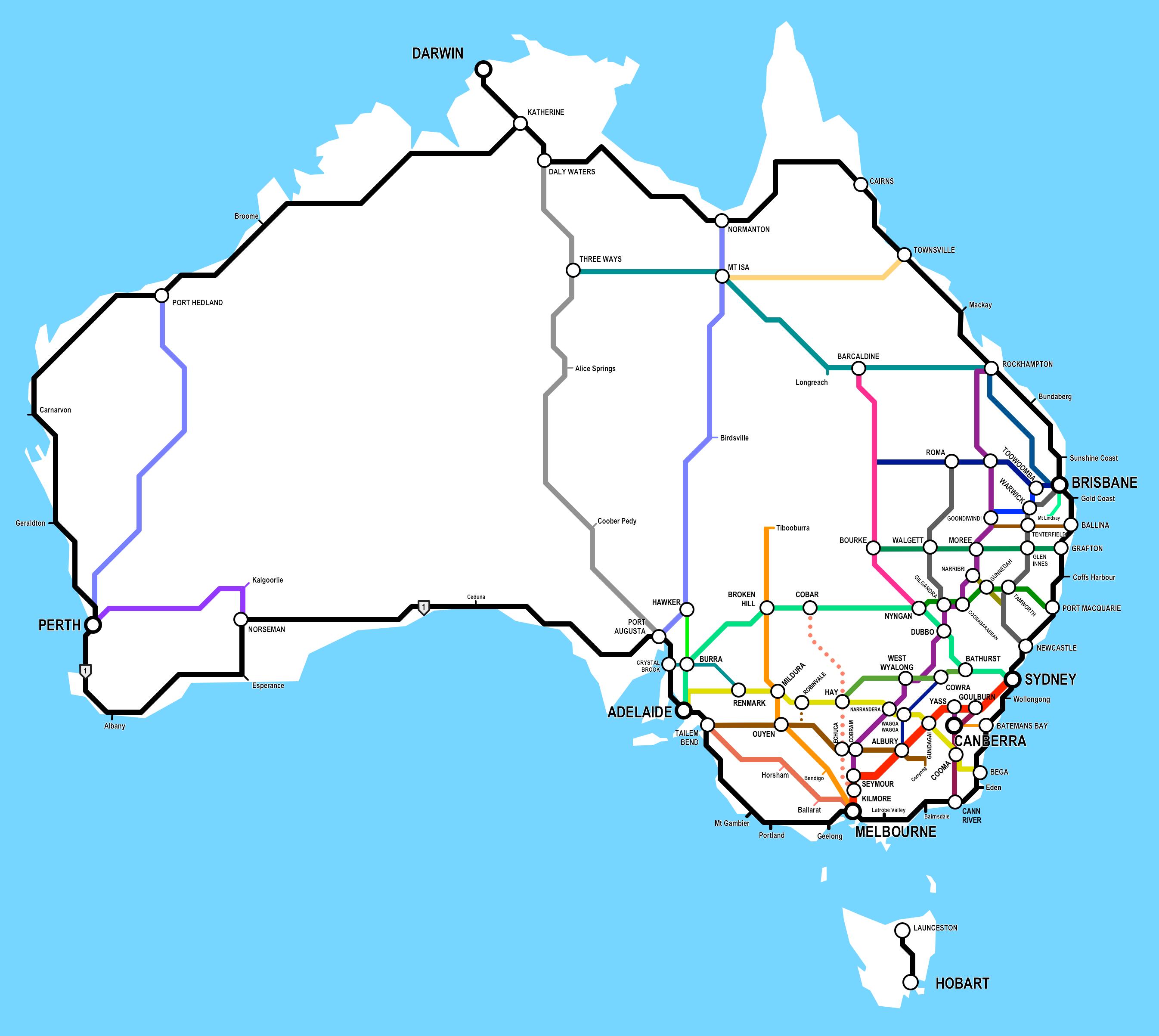 Road Map Of Australia
