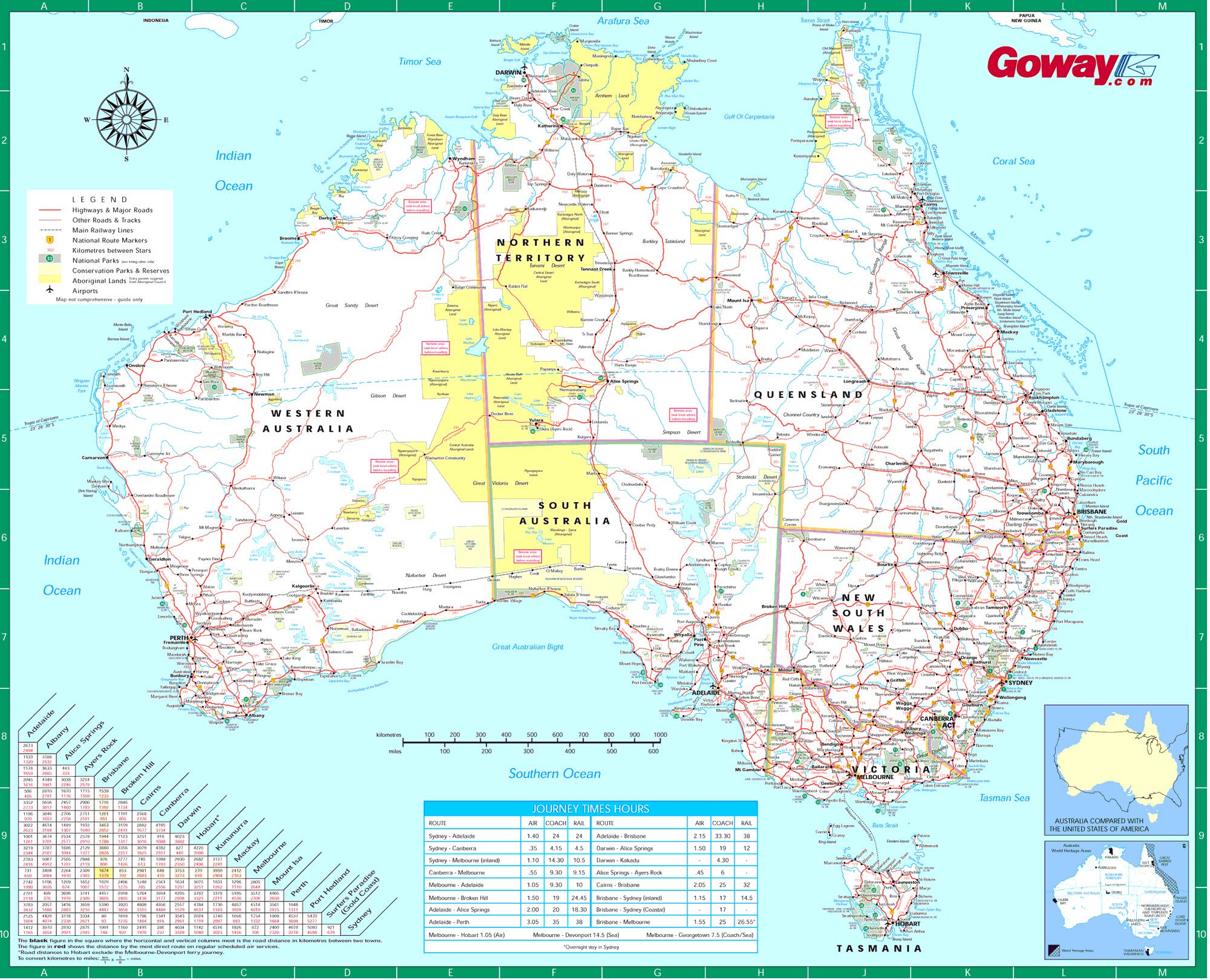 Road Map Of Australia Roads Tolls And Highways Of Australia