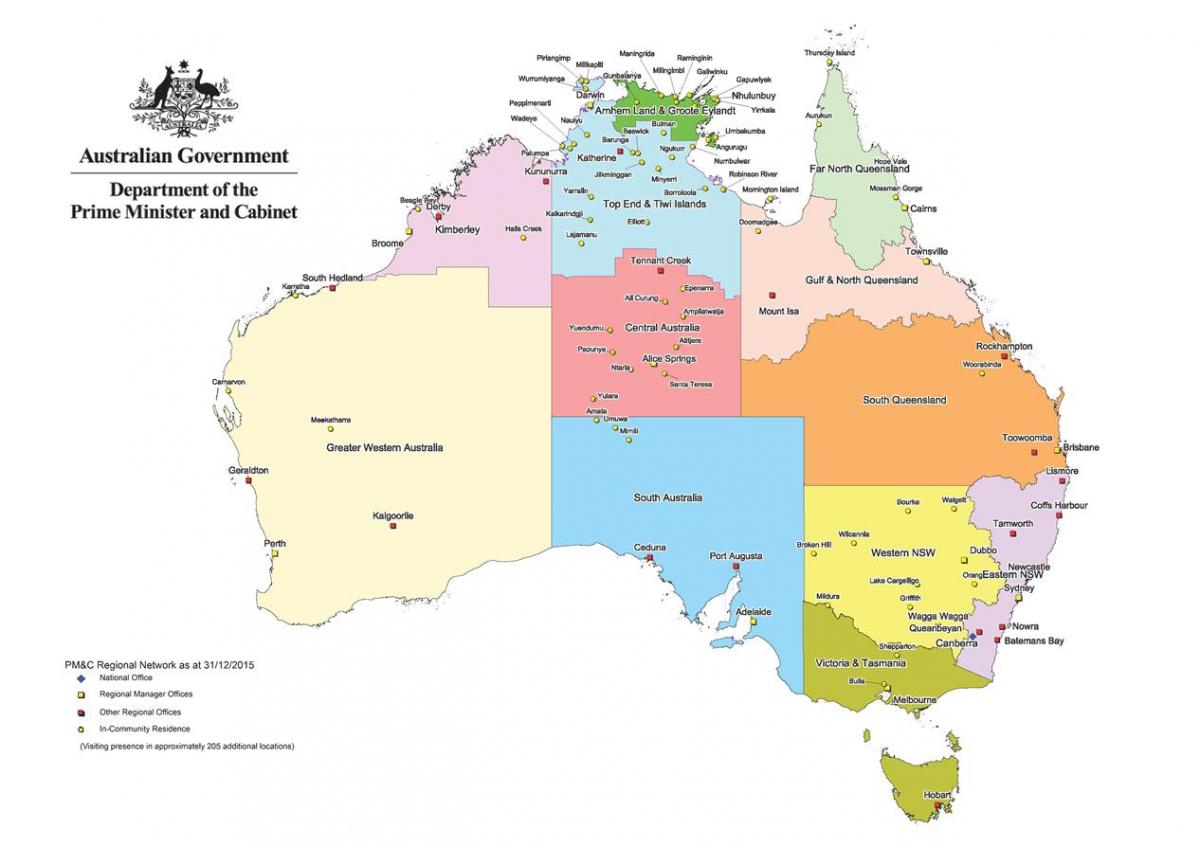 Australia Regions Map 